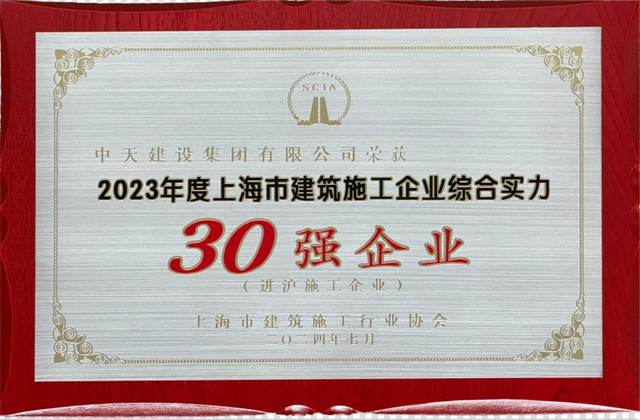 公海赌船710建设集团连续八年蝉联“上海市进沪施工30强企业第一名”